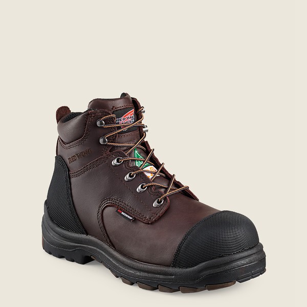 Botas de Seguridad Red Wing Hombre Negros/Marrom - King Toe® - 6-Inch Waterproof Csa Toe - 352-WJHEY